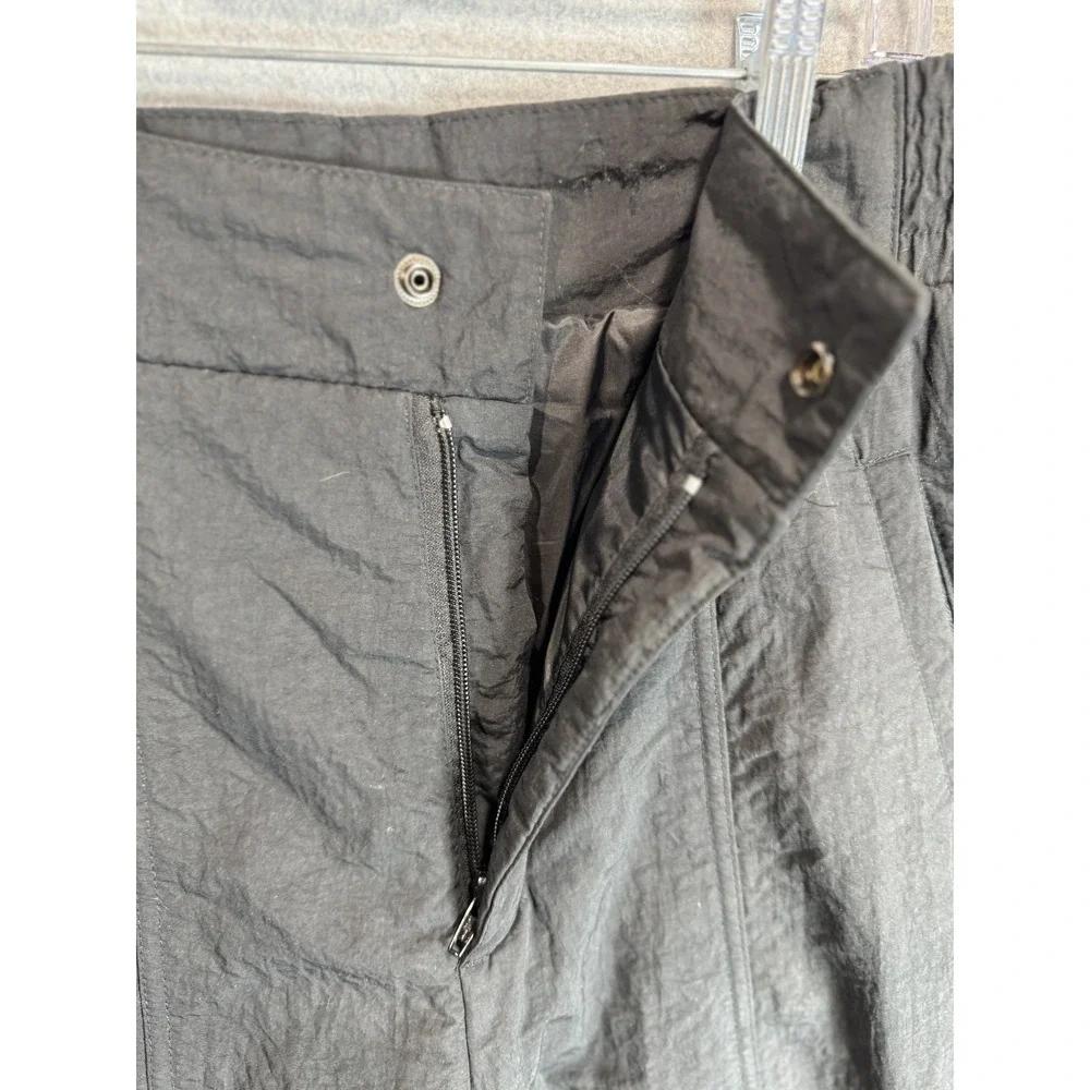 Vintage Black Bear Ski Pants Mens XL Black Nylon Insulated Snow Winter 90s Korea